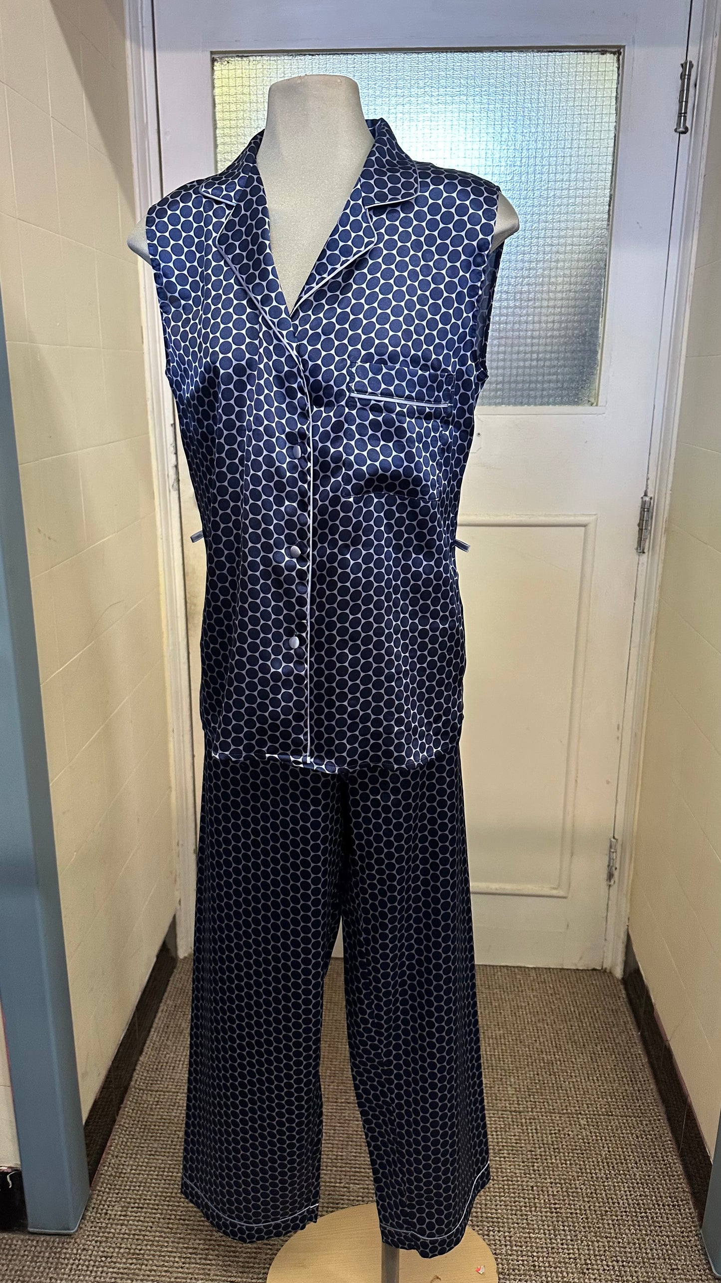 M&S Honeycomb Satin Loungewear Size 10