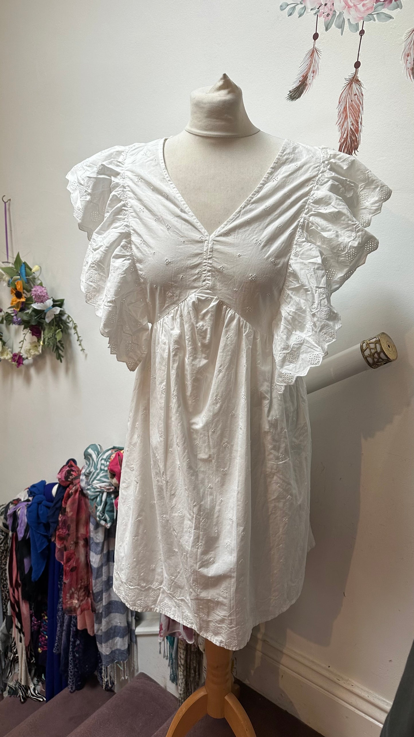 F&F 100% Cotton Fully Lined Dress Size 14