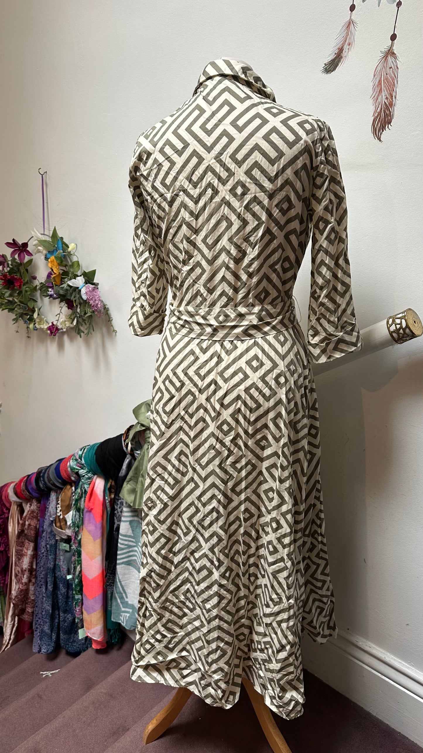 Designer Soya Concept Day Dress 100% Cotton Best Fit Size 10