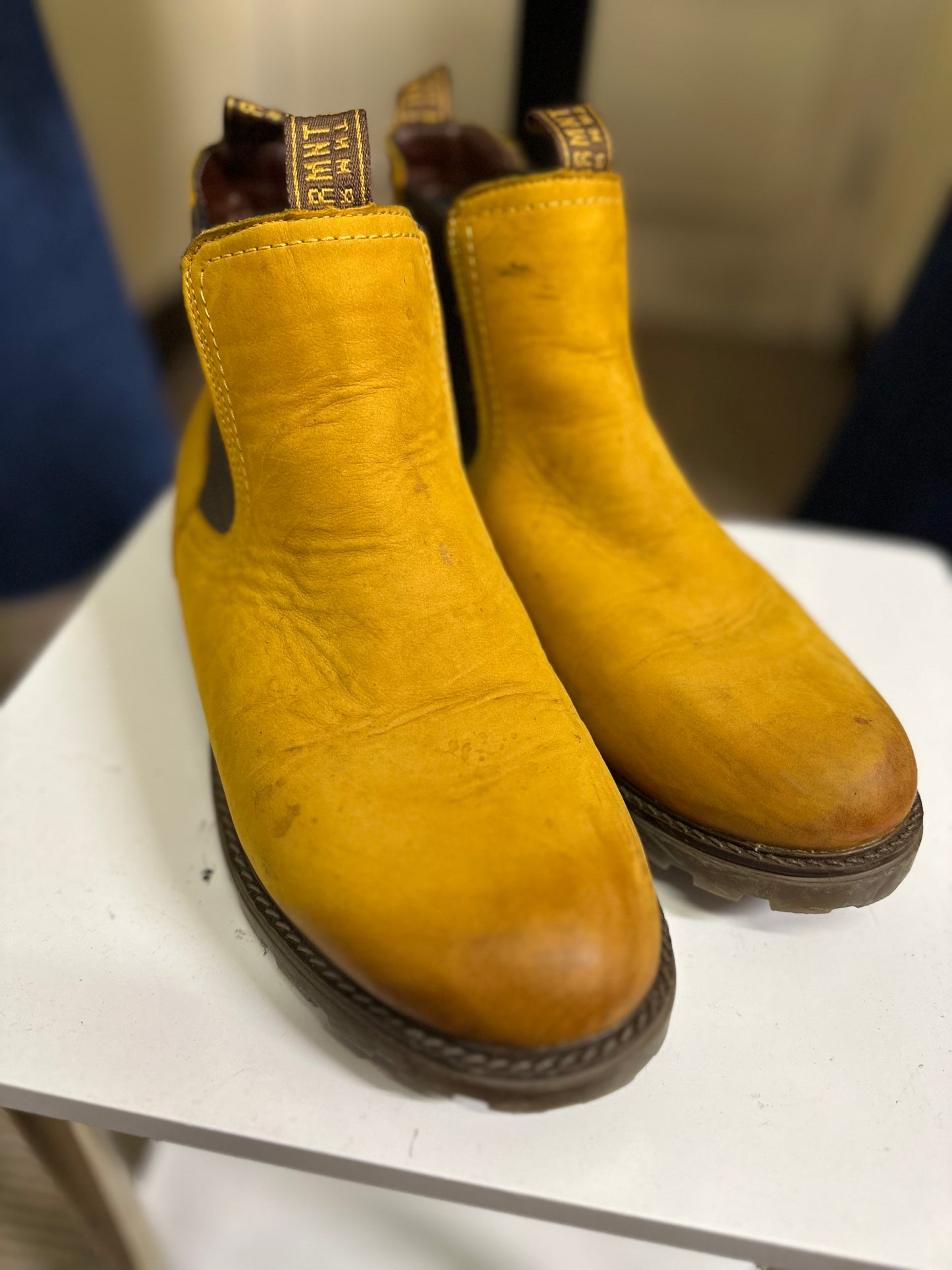 Remonte Suede Mustard Boots Size 7 (EU 41) Some marks, see last photos