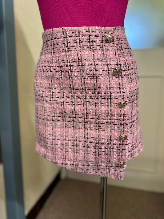 Shein Pink Textured Skirt Size XS