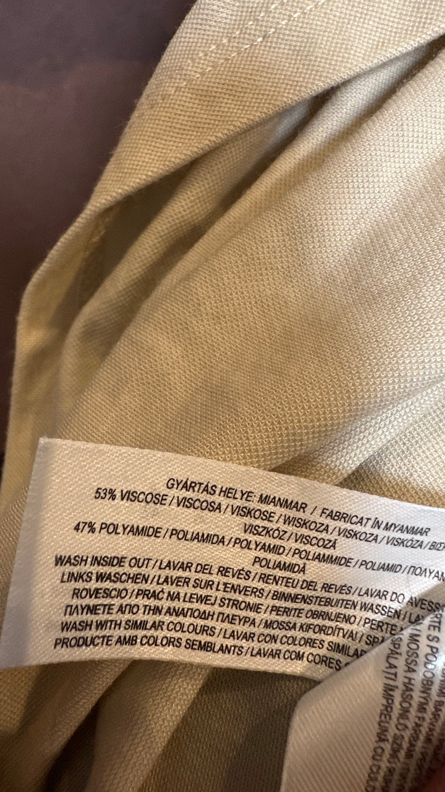Primark Beige Wrap Dress Size 10