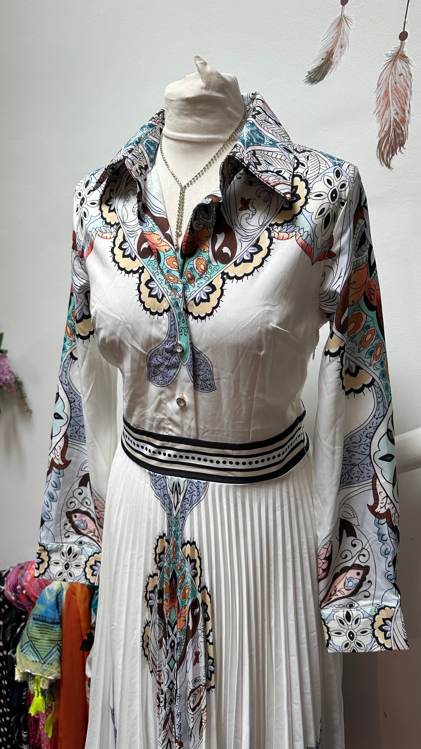 Lily McBee Pliseé Dress Size S