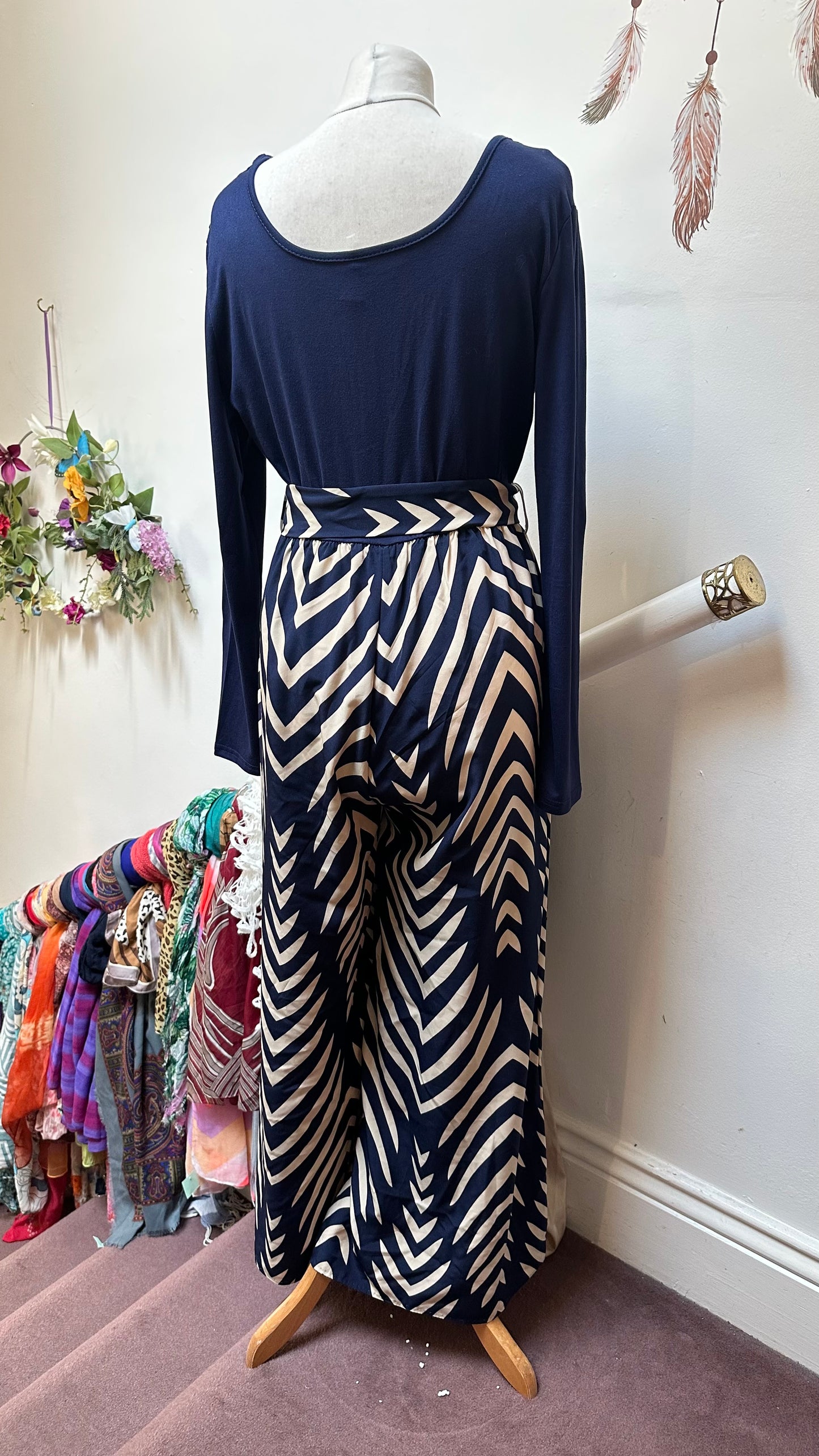 Navy Jumpsuit Best Fit Size L