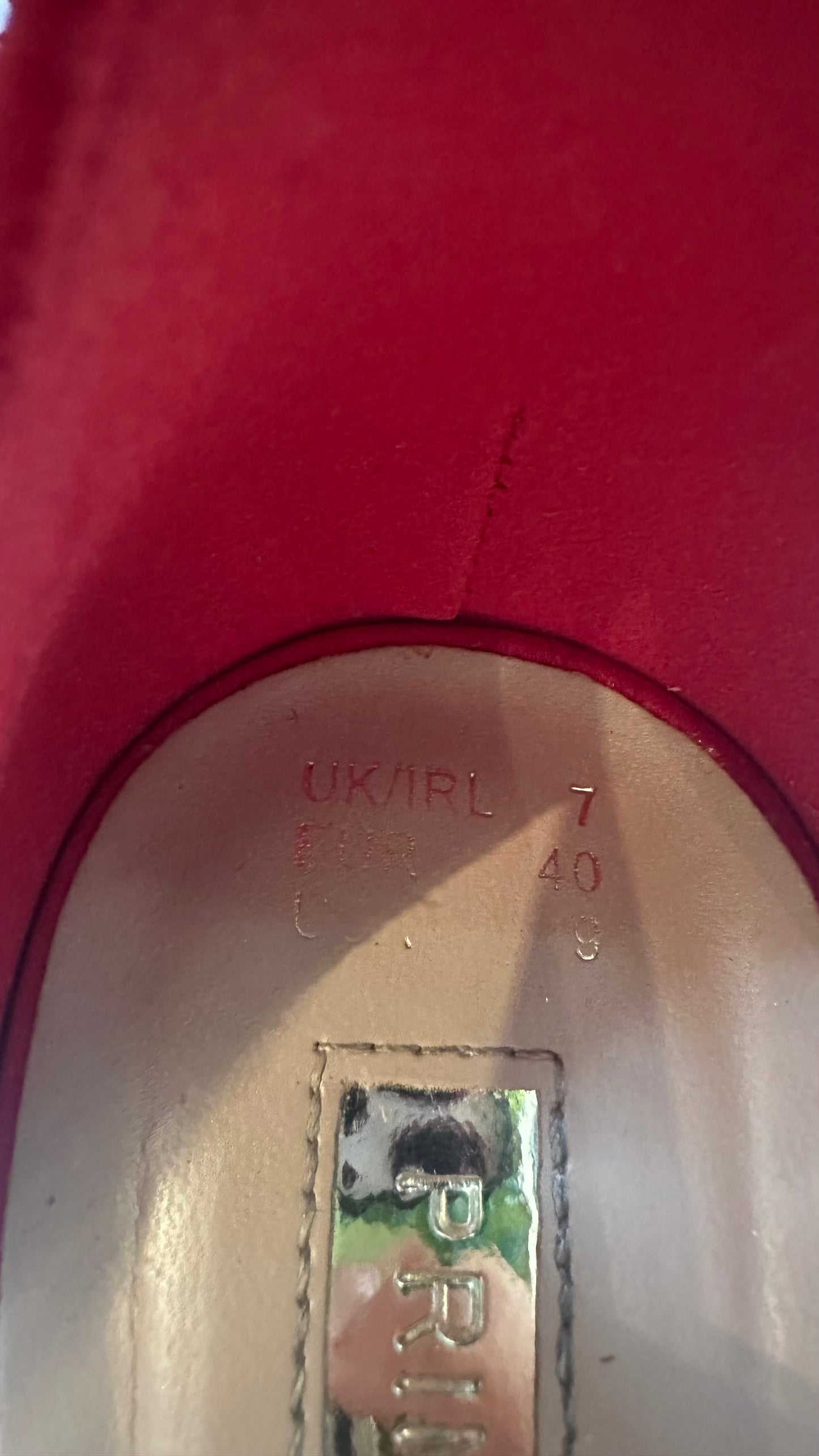 Primark Red Satin Platforms Size 7 (Small Mark on tie, see last photo)