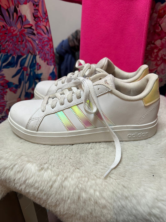 Adidas Iridescent Stripe Trainers As New Size 5.5