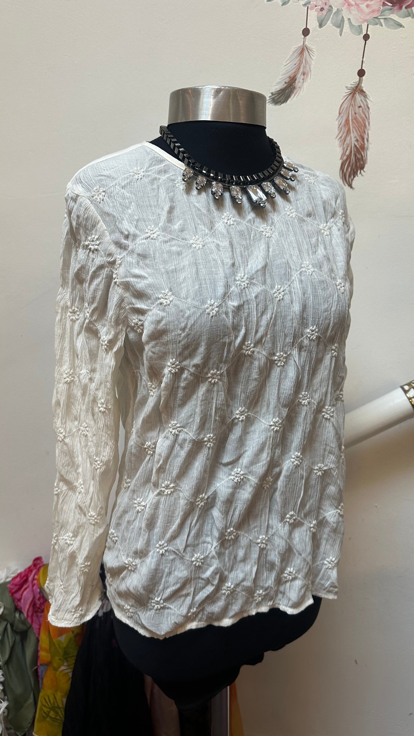 M&S Off White Top Size 12 but small fitting