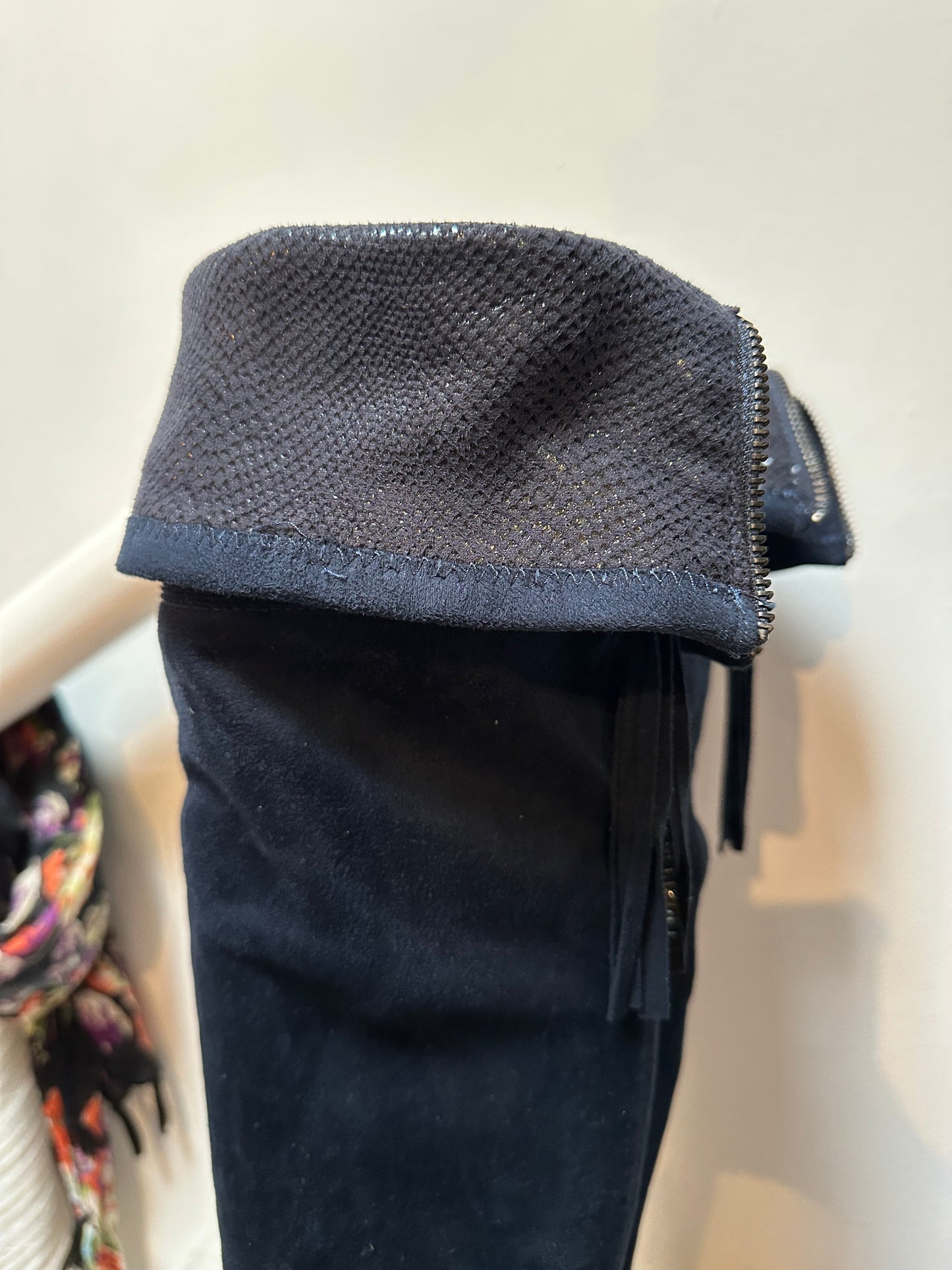 Designer Roberto Navy Knee High/Overknee Boots Size 6