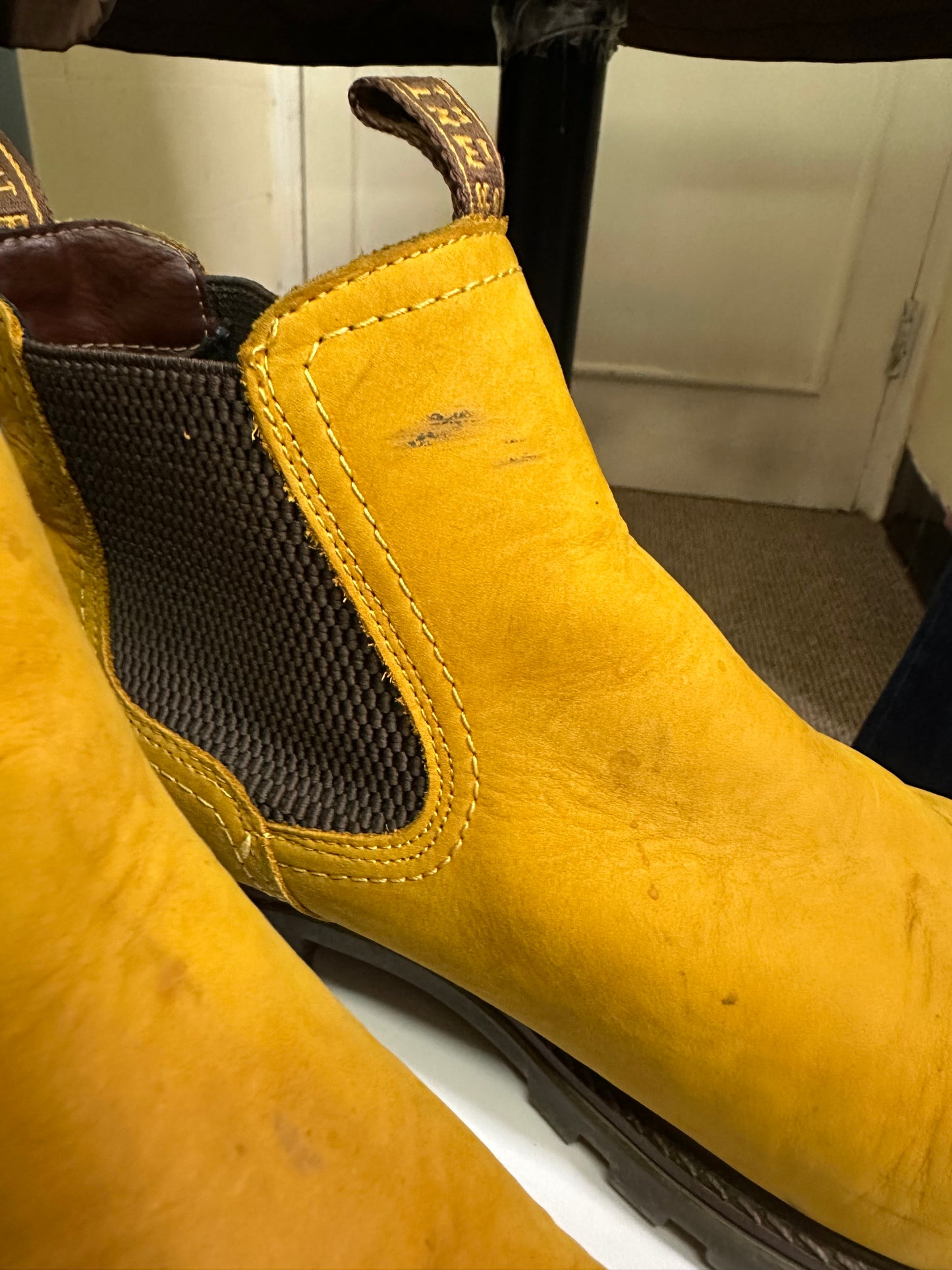 Remonte Suede Mustard Boots Size 7 (EU 41) Some marks, see last photos