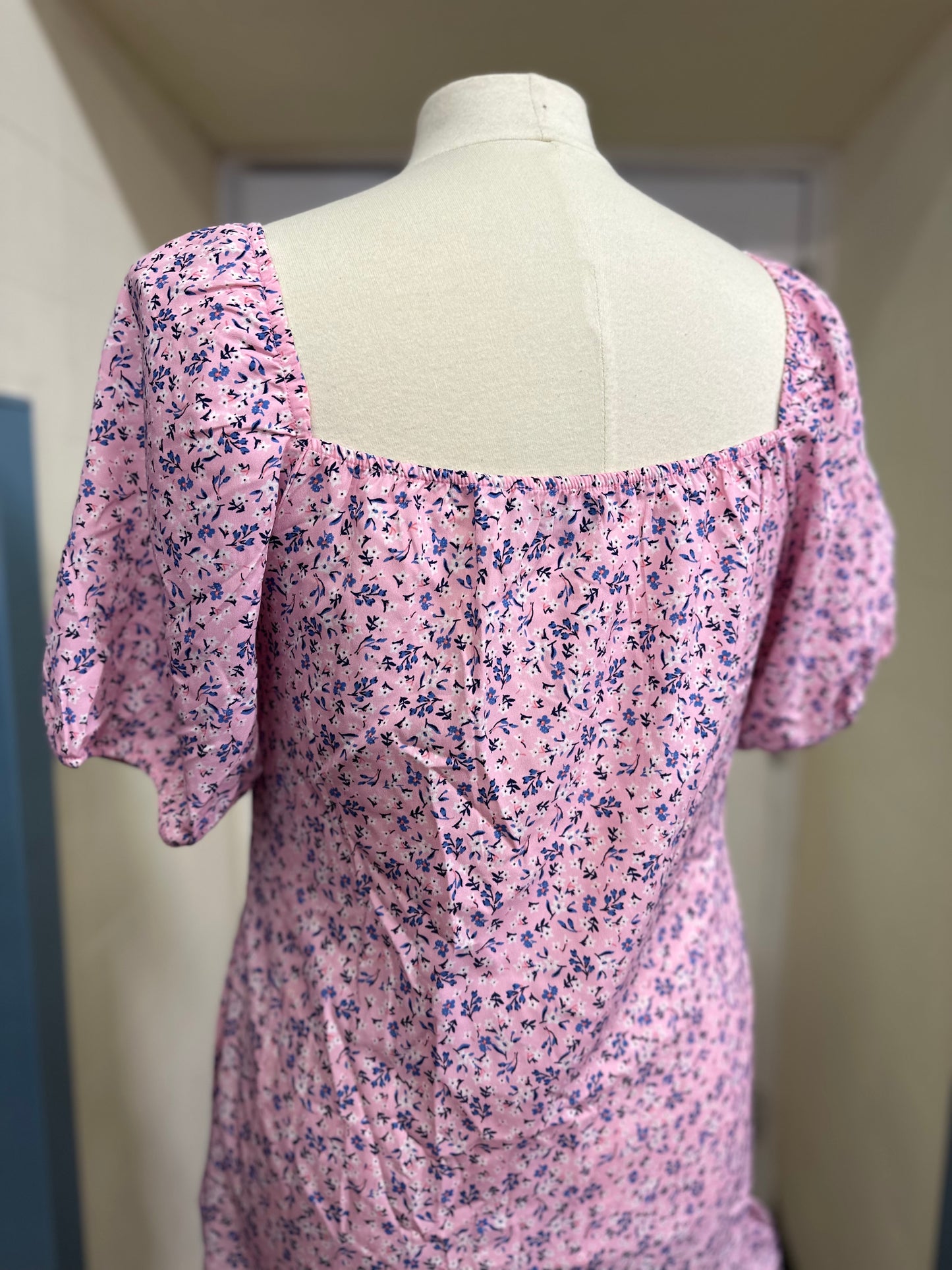 Boohoo Pink Floral Dress, Size 20