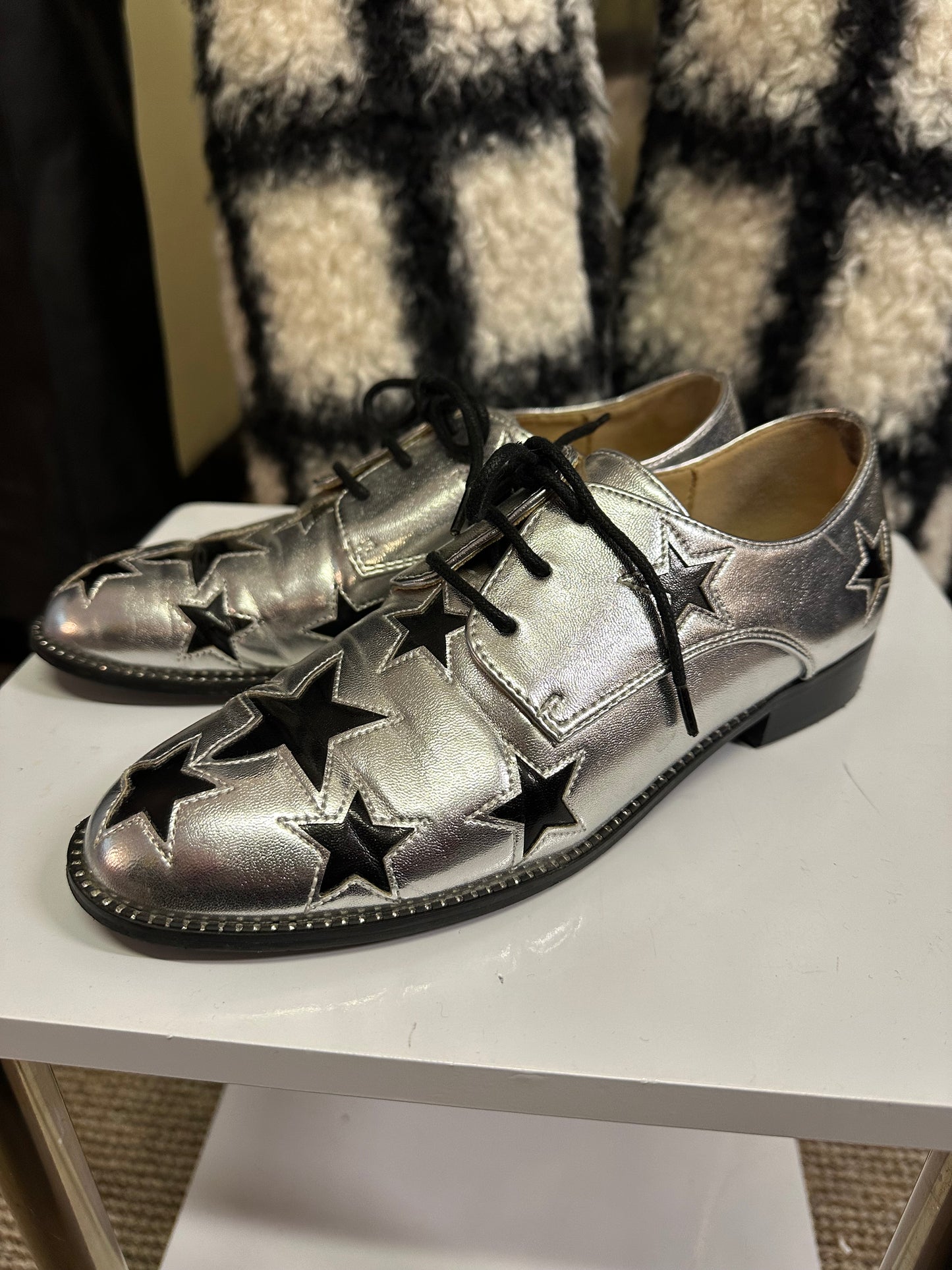 Dancing Matilda Silver Brogue Size 4