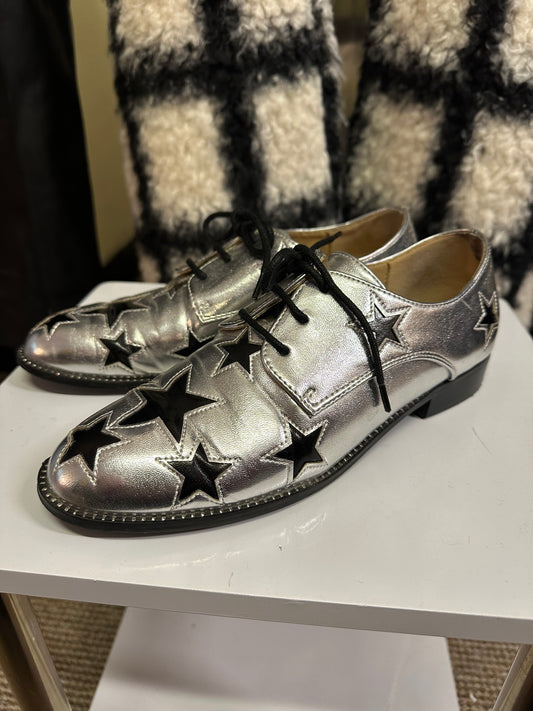 Dancing Matilda Silver Brogue Size 4