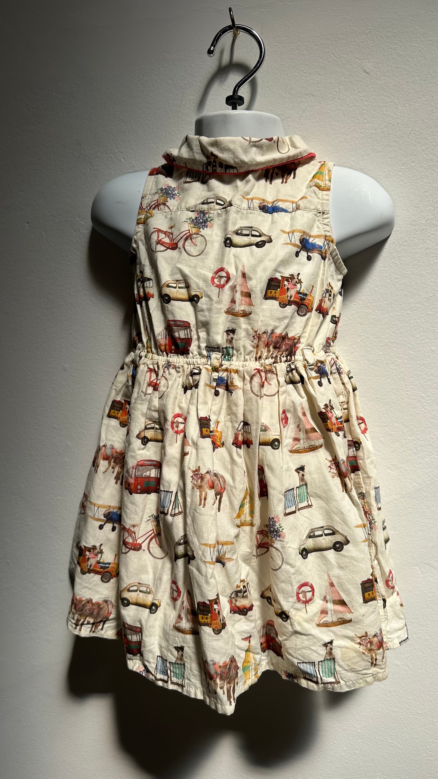 Next 100% Cotton Vehicle Dress Age 12-18m