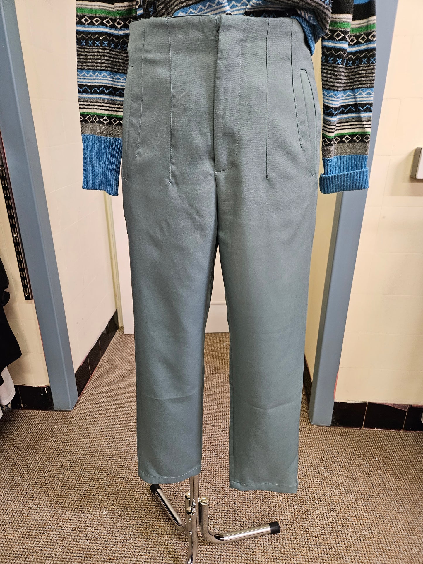 Mint colour, 97%cotton trousers size M