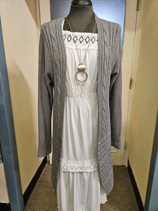 Marisota, grey cardigan, Size 12/14