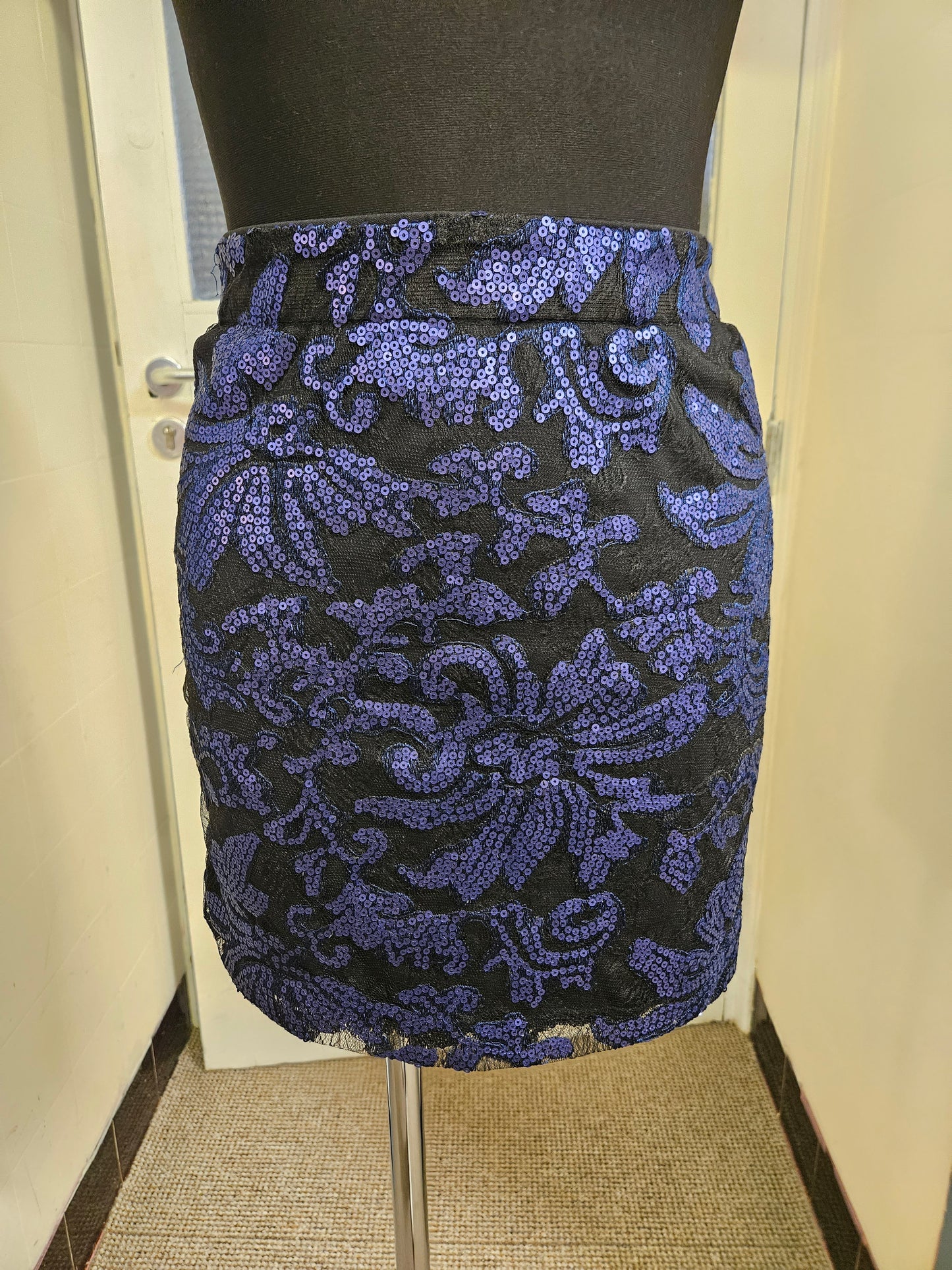 Only one,mini skirt with sequins, size 10