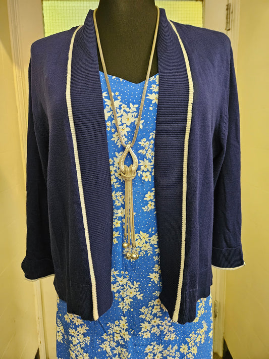 Verve Ami navy cardigan, rayon blend, Size L