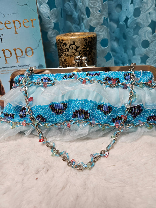 Beaded clutch bag