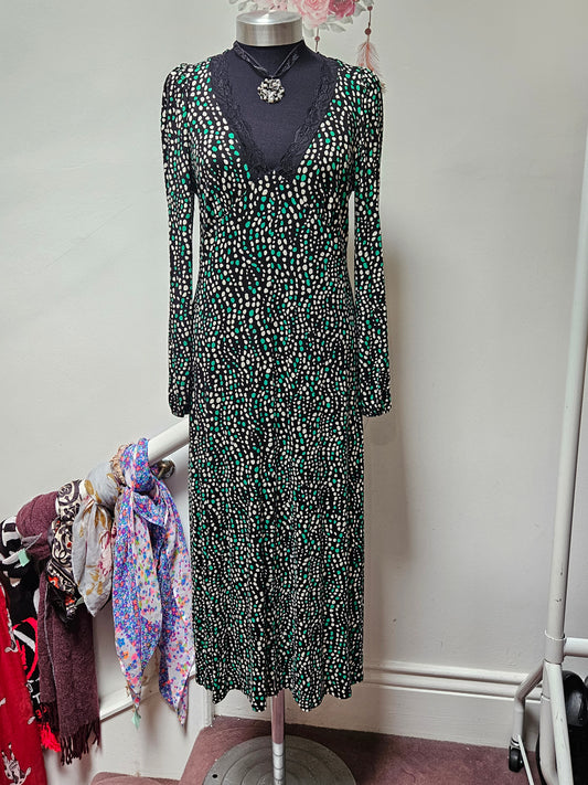 Dunnes, midaxi dress with lace detail, size 10