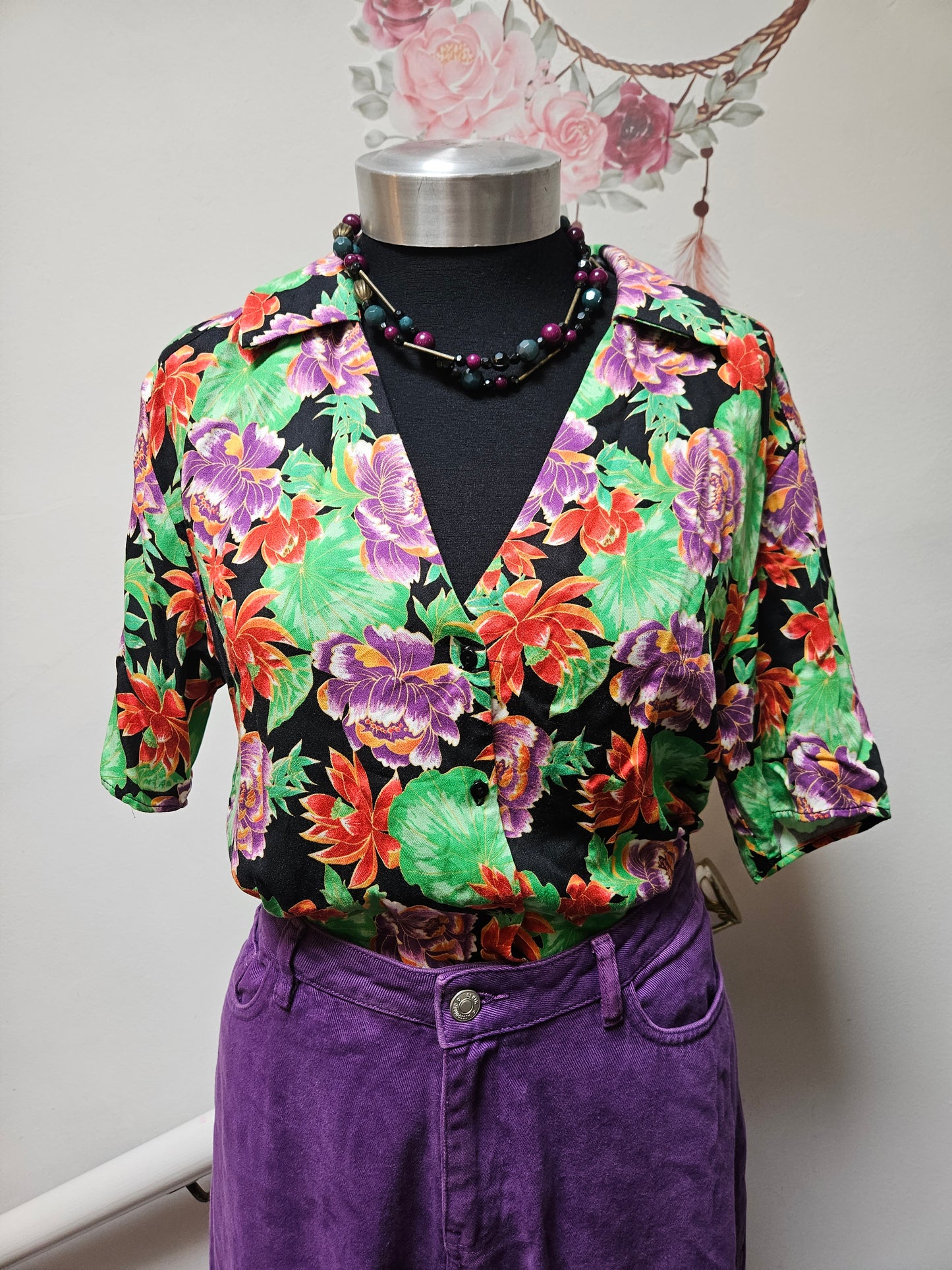 Zara trf, flower print top,size XS