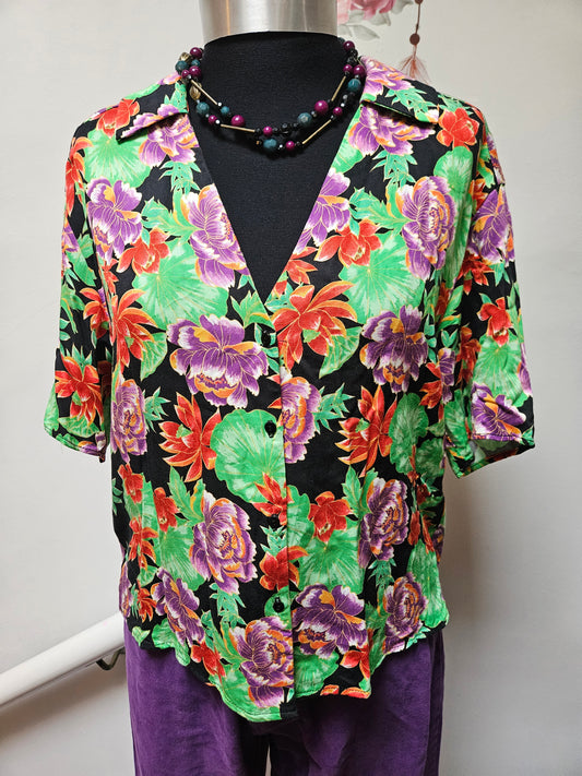 Zara trf, flower print top,size XS