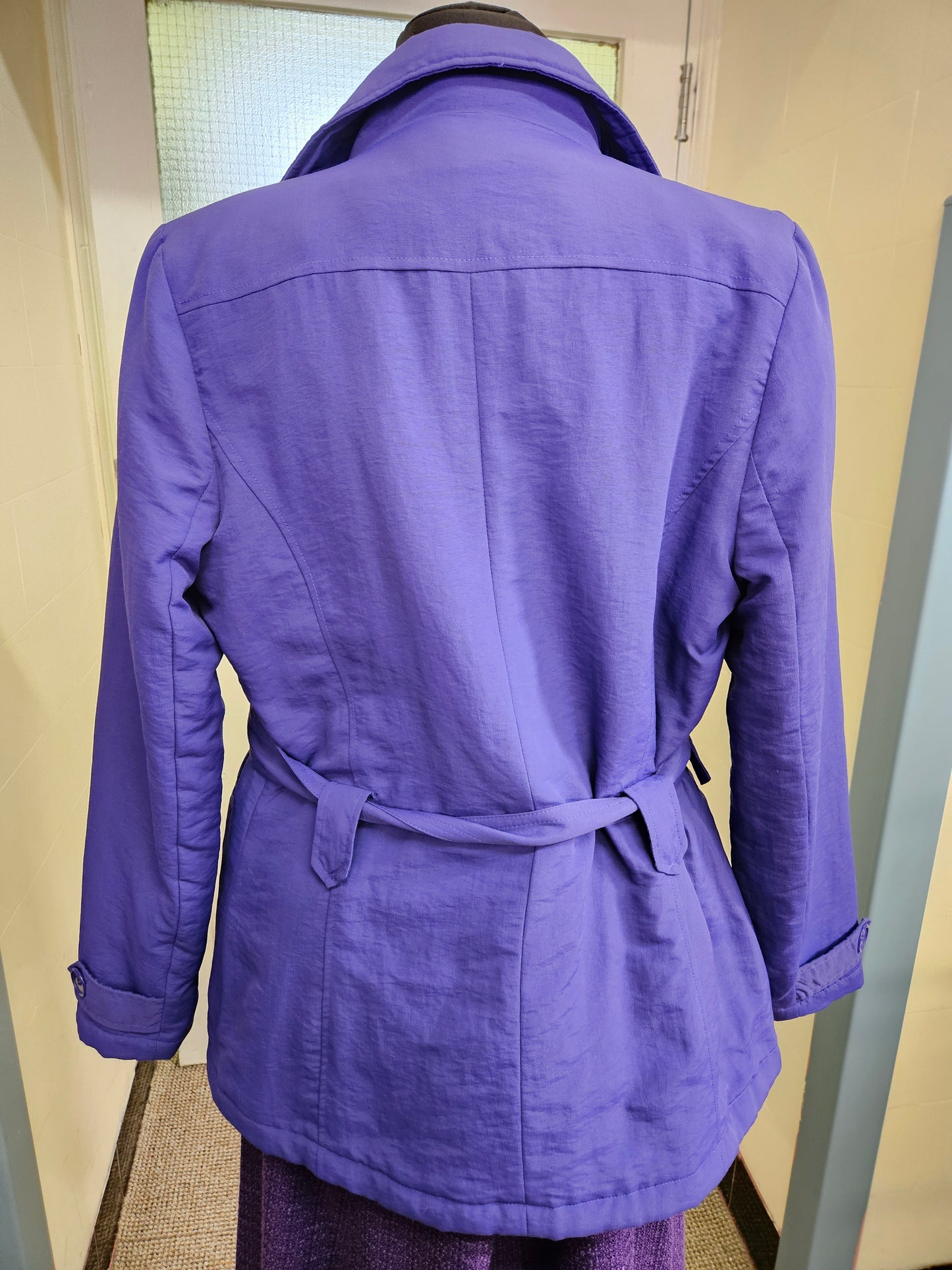 Dunnes,purple jacket with belt,size 12