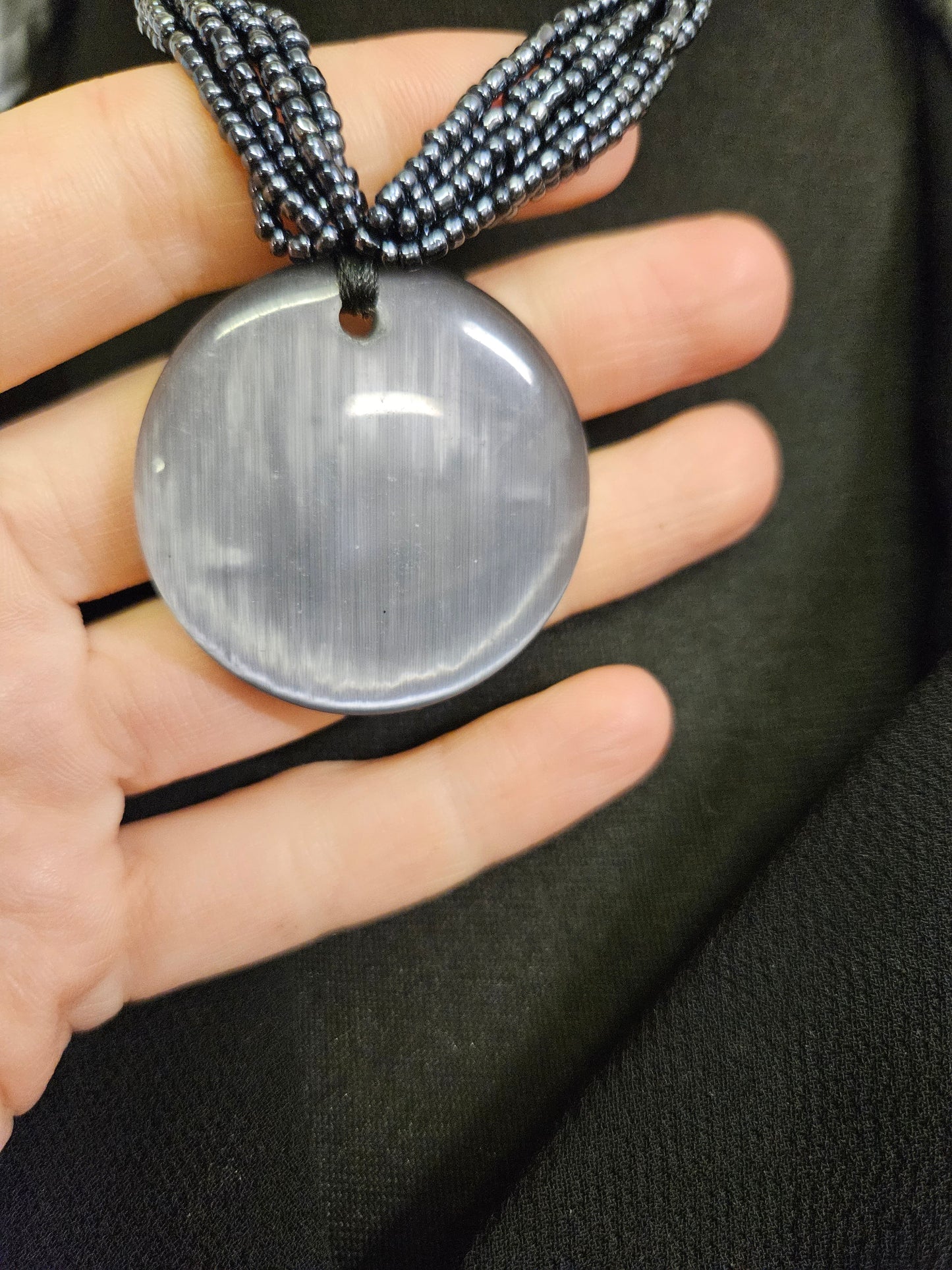 Opia, new necklace grey/black