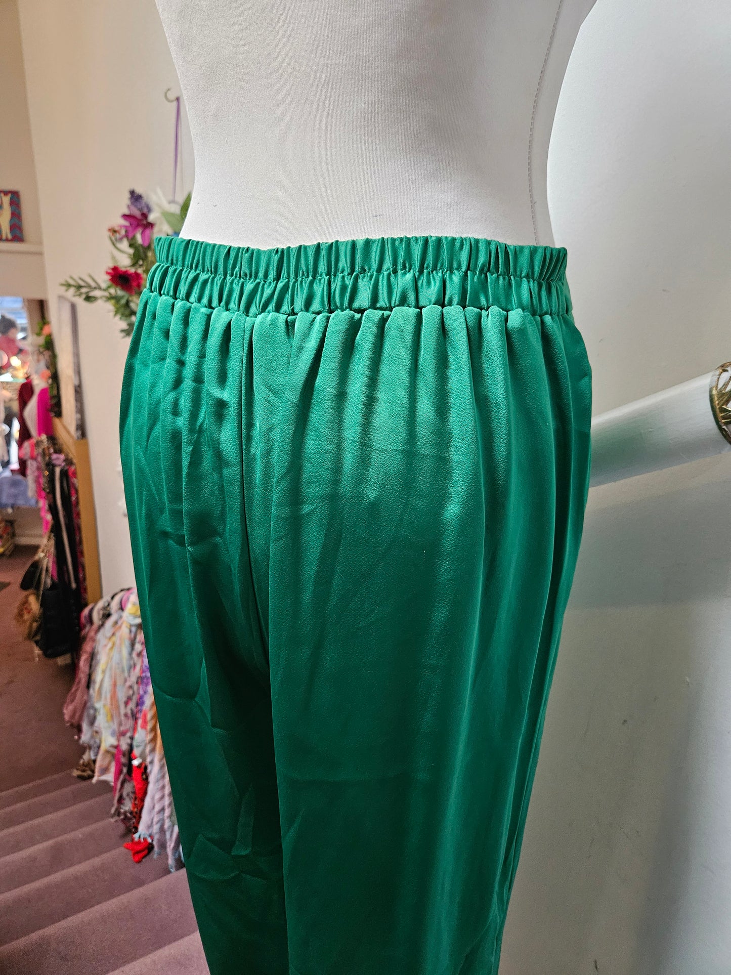 Primark green trousers, size 12