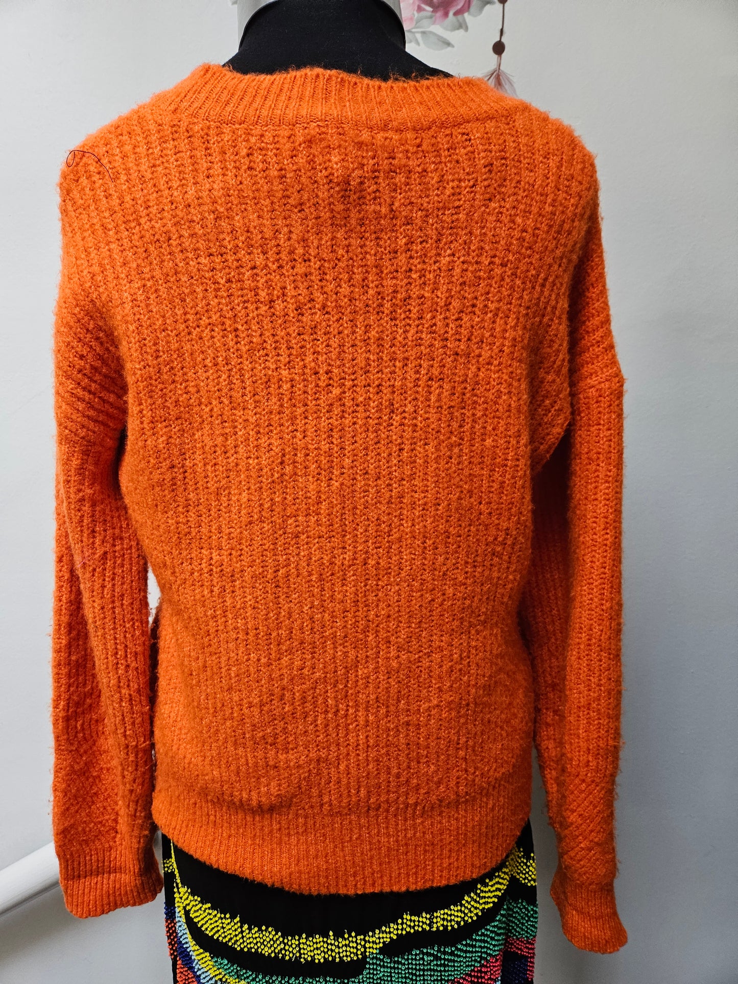 Monsoon, orange jumper,size S