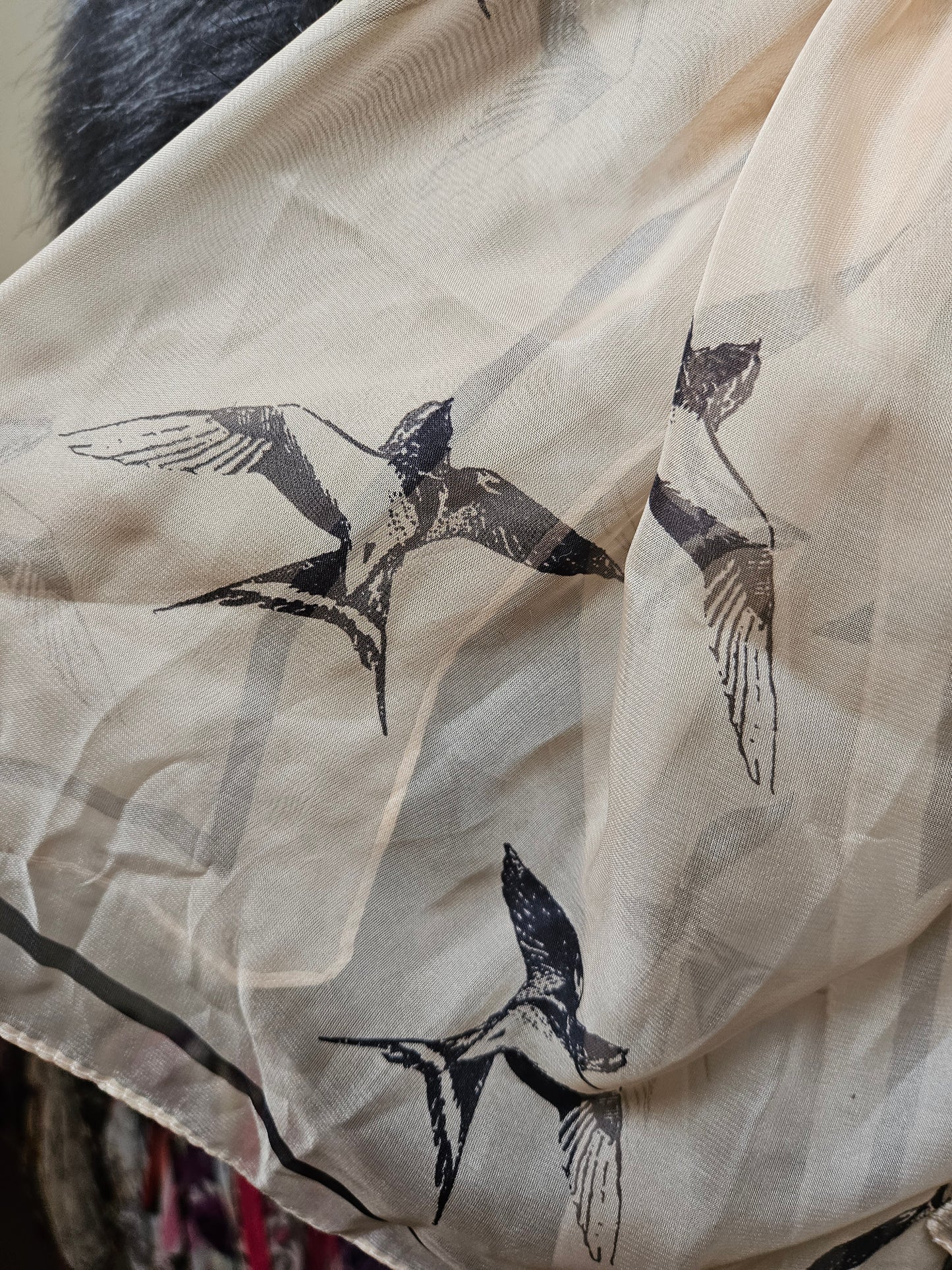 Savida, swallow print scarf