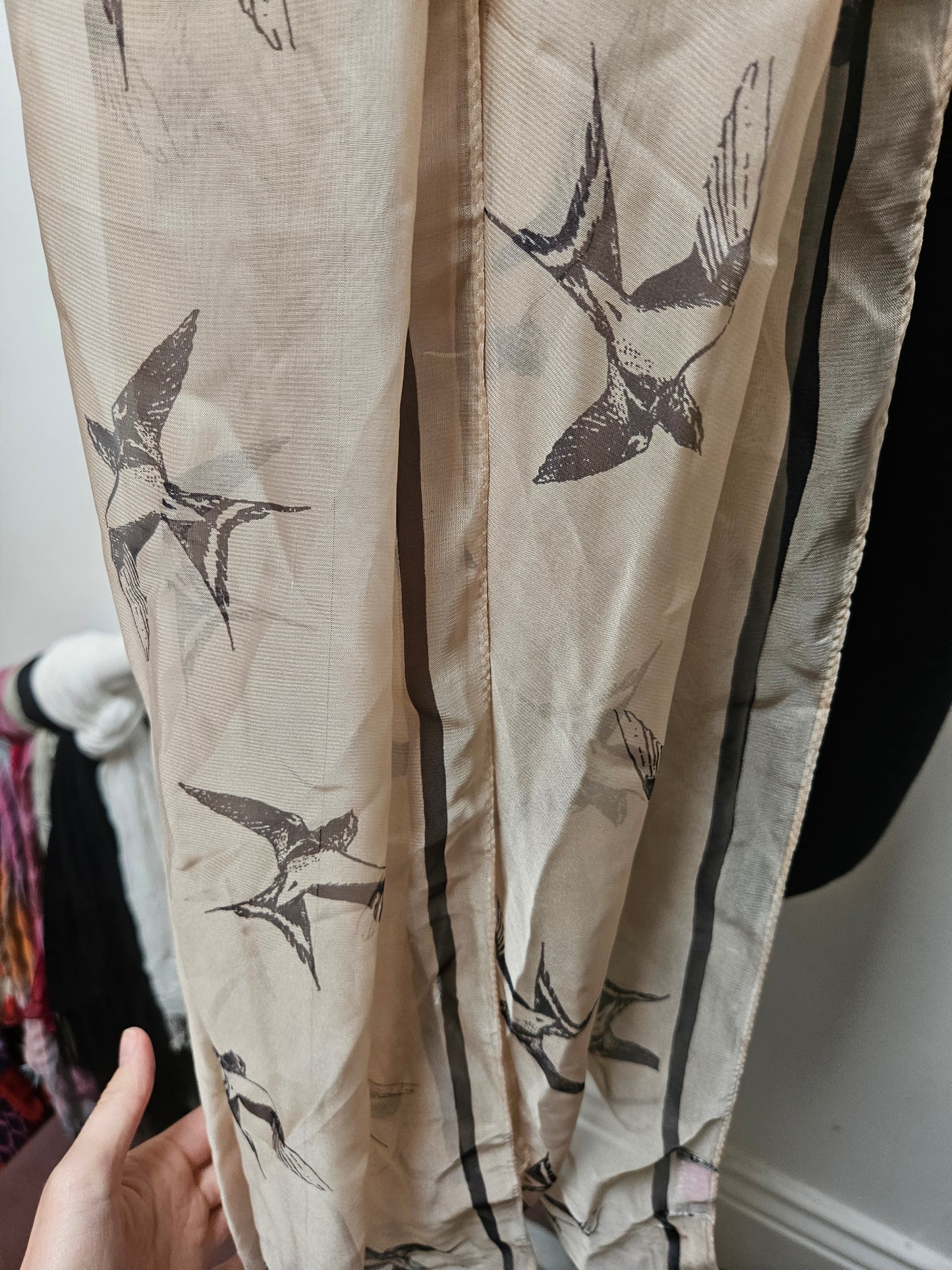 Savida, swallow print scarf