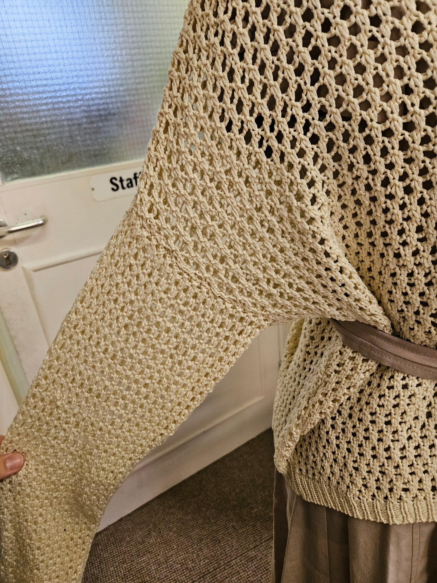 Primark, ivory, crochet jumper, size 14/16