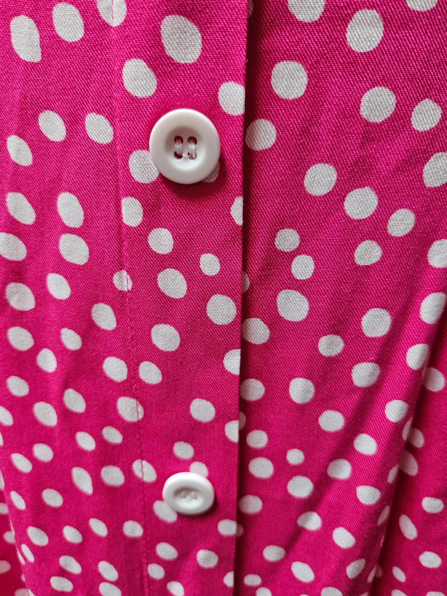 Dunnes, pink/white polka dot skirt, new, size M