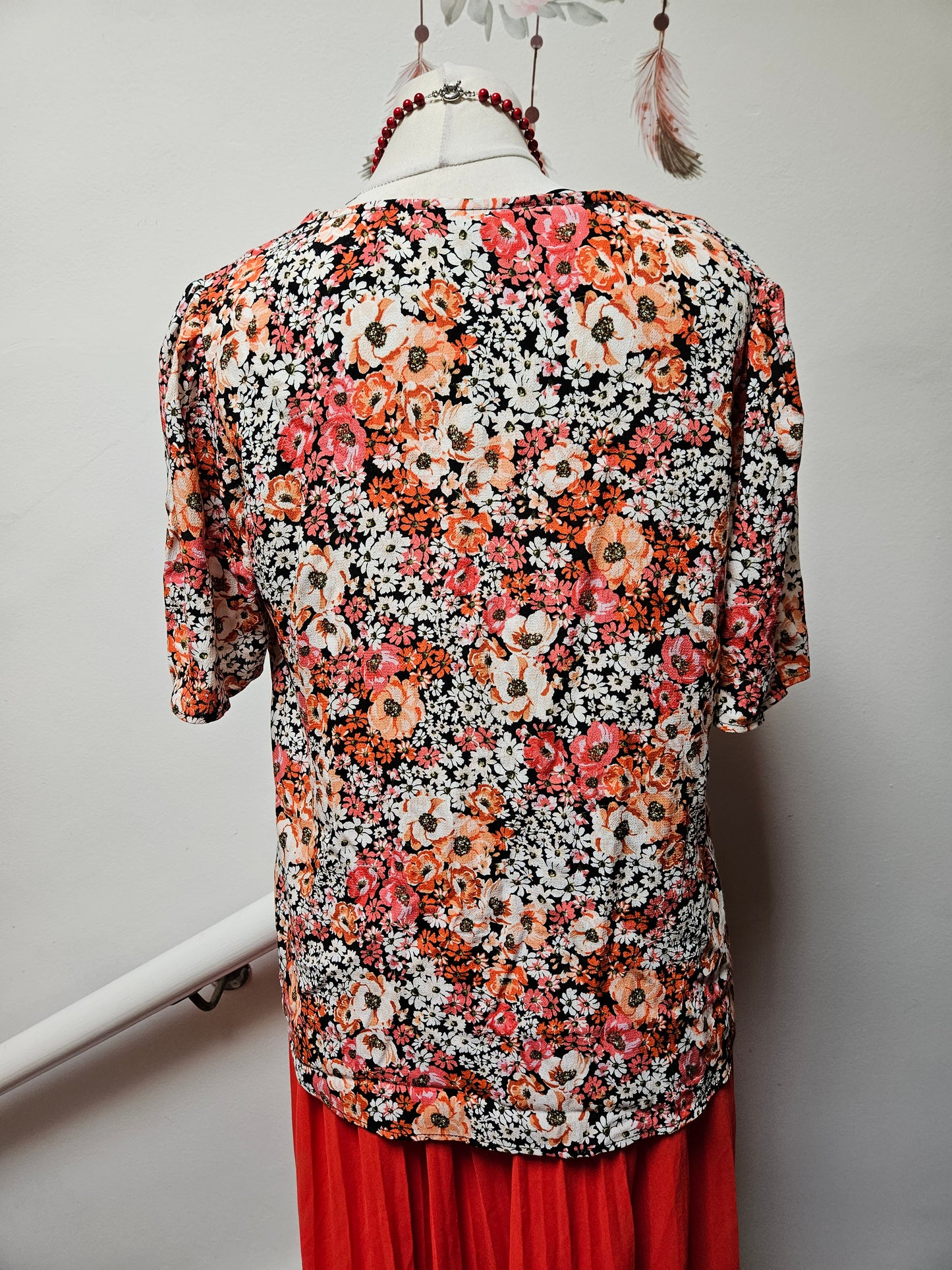 F&F, flower print top, size 12