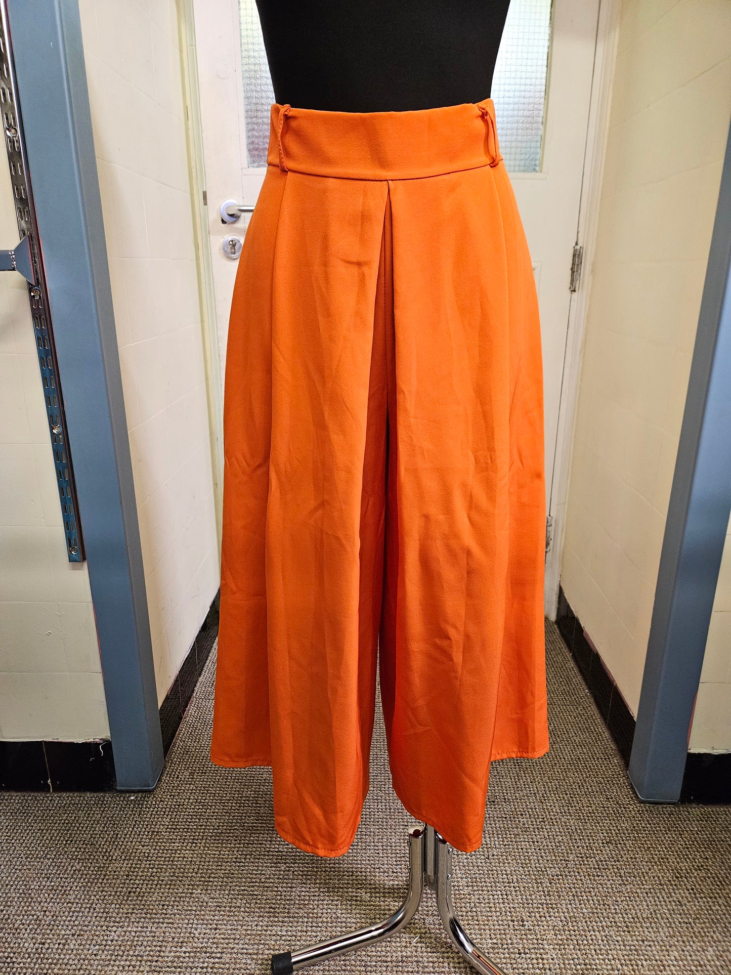 Boohoo,orange,new,mid calf length trousers, size 8