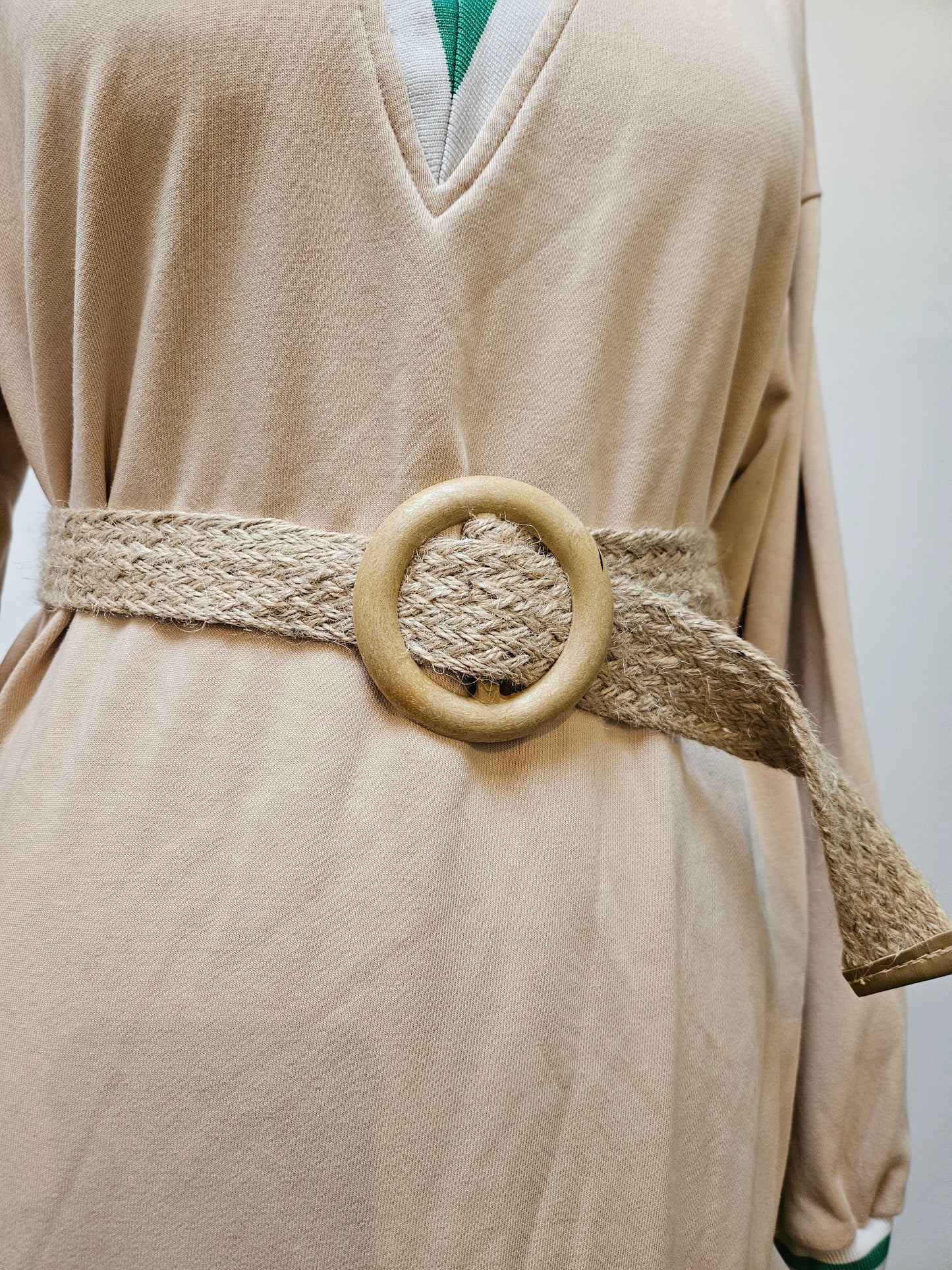 Woven belt, beige