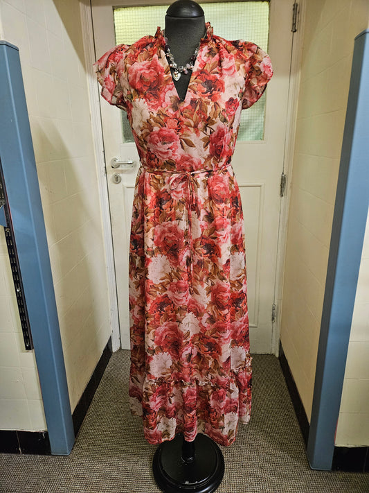 Gallery, flower print dress, size 8