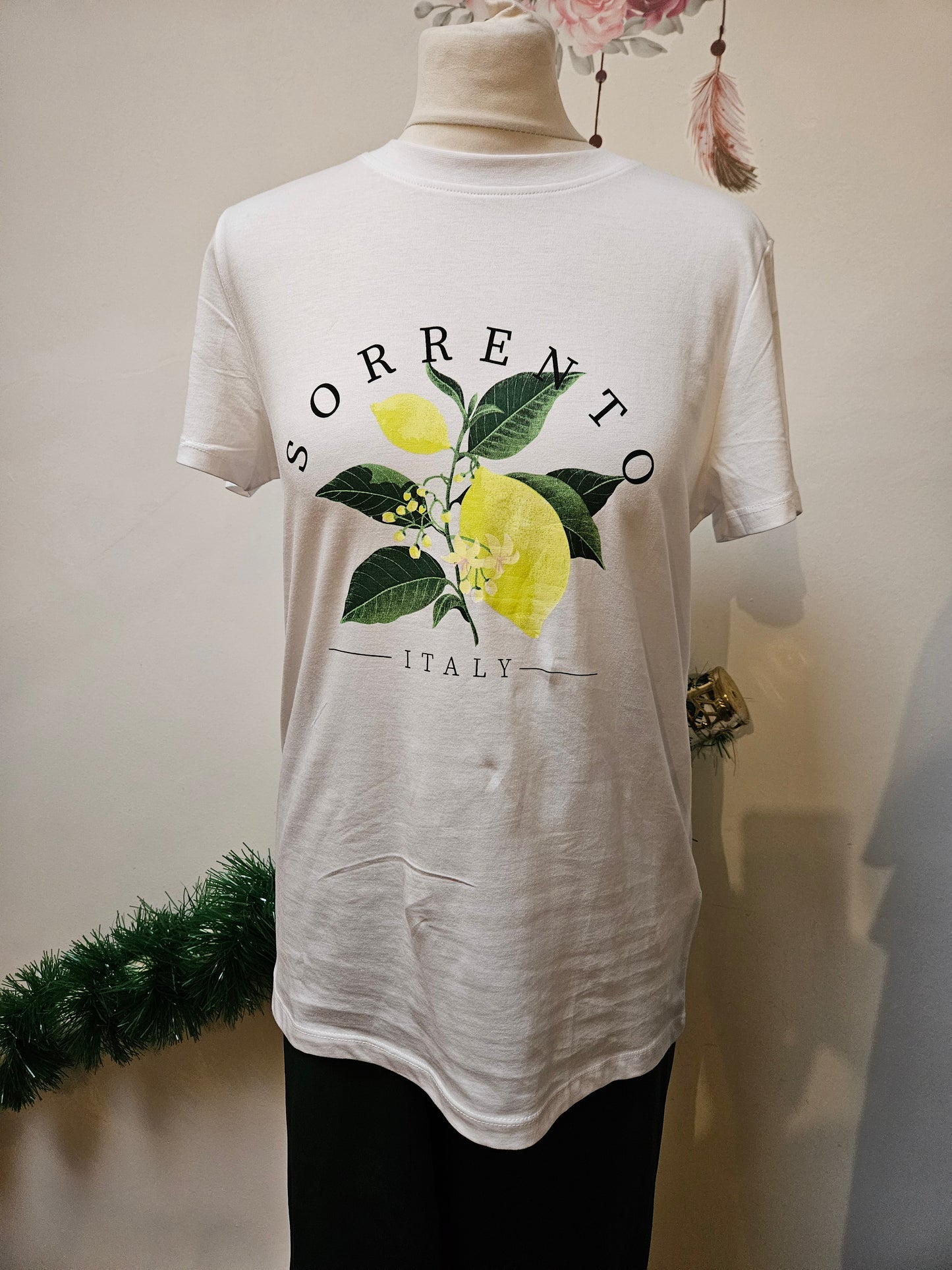 Primark, cotton, lemon print, t-shirt, size S