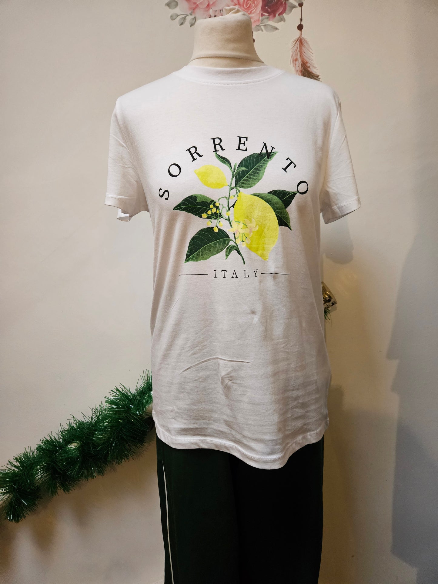 Primark, cotton, lemon print, t-shirt, size S