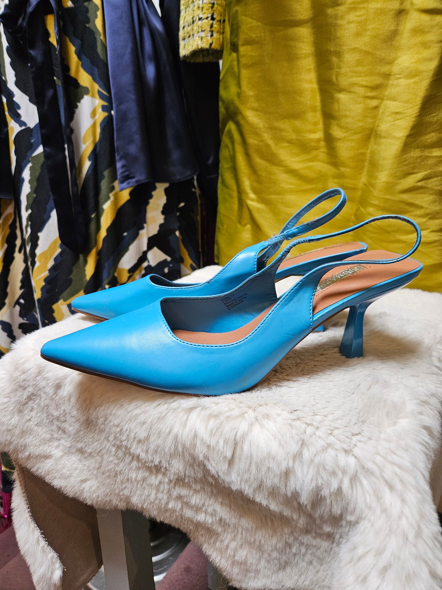 Primark, blue slingbacks, size 7