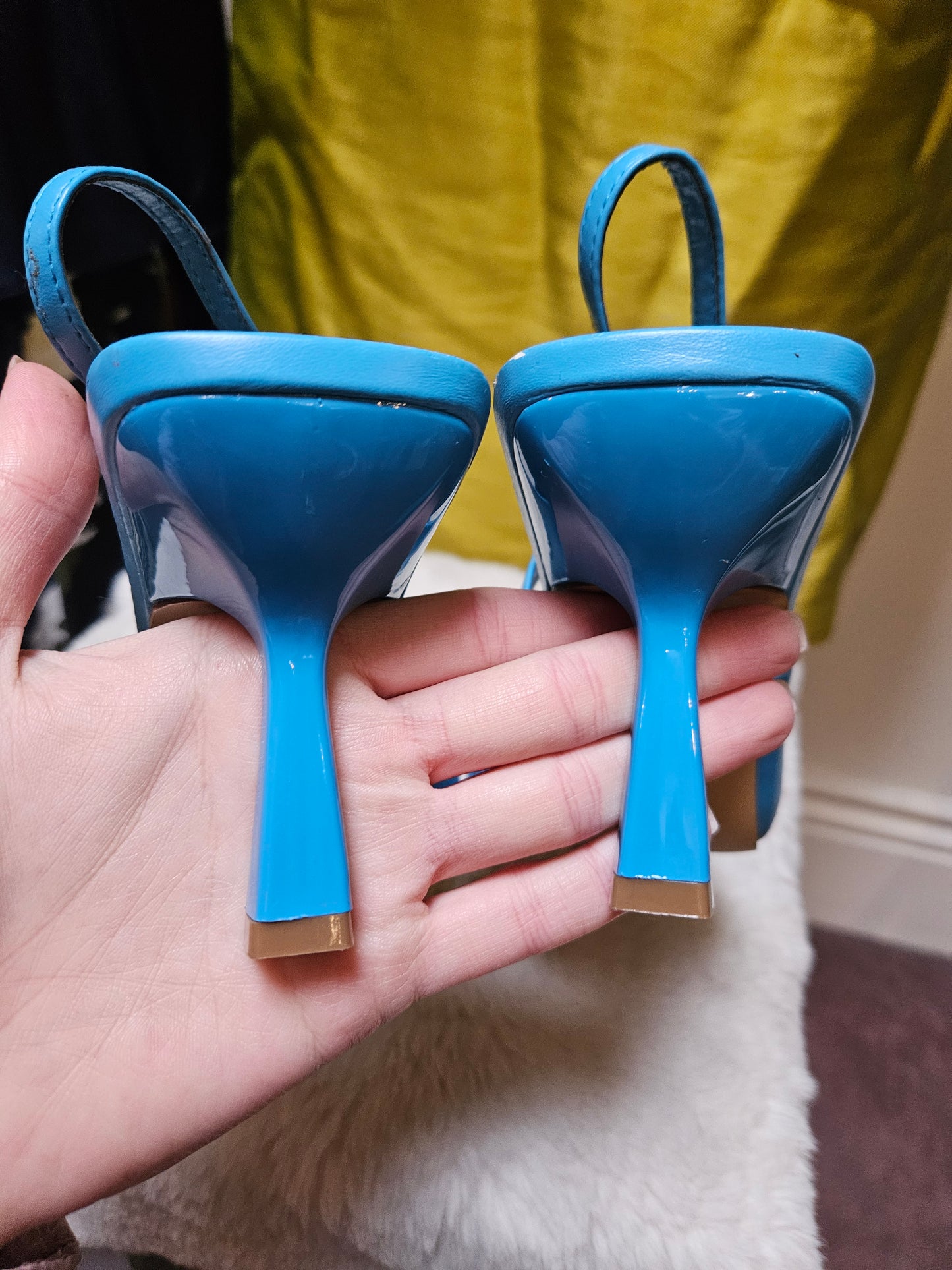 Primark, blue slingbacks, size 7