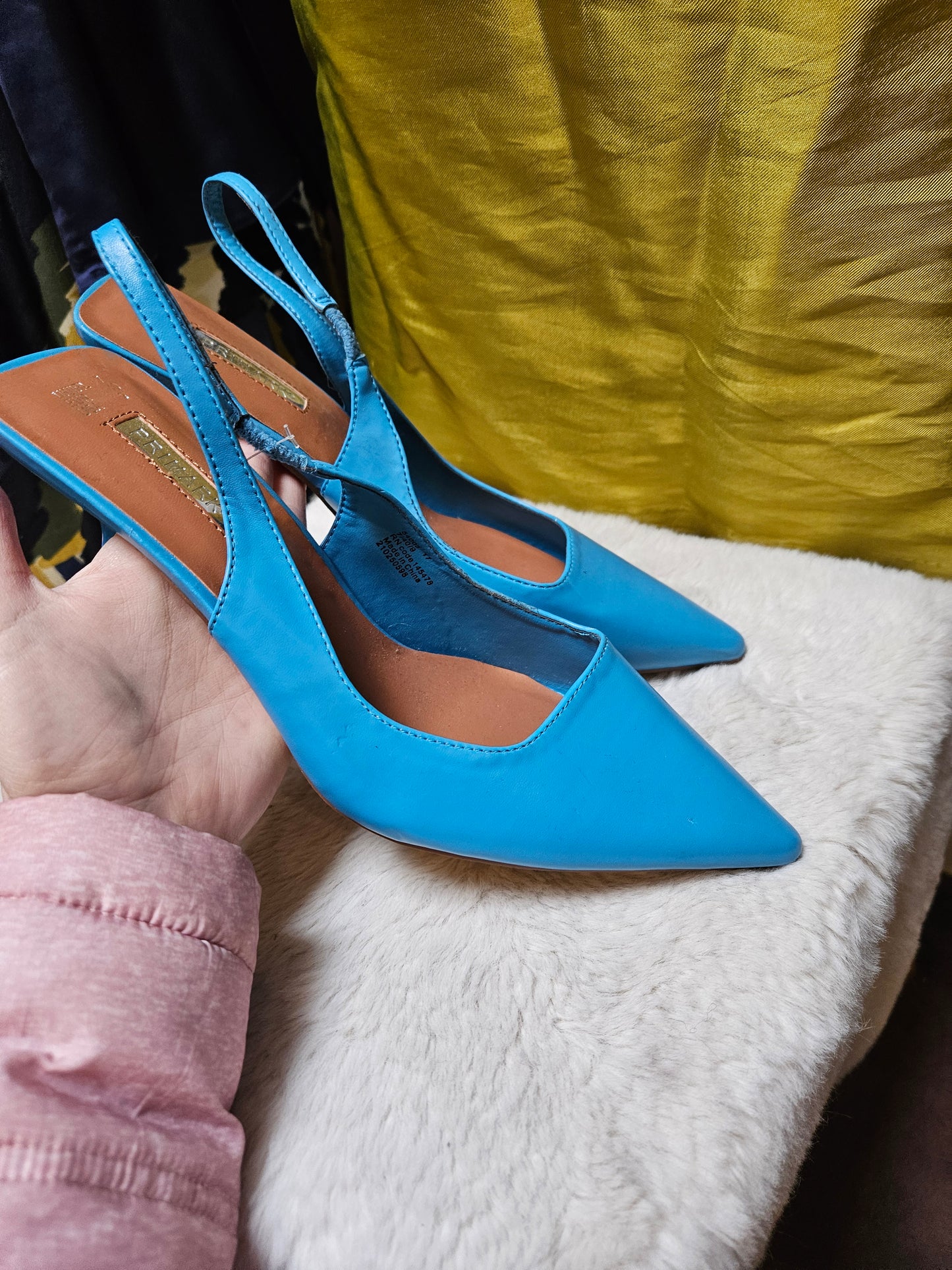 Primark, blue slingbacks, size 7