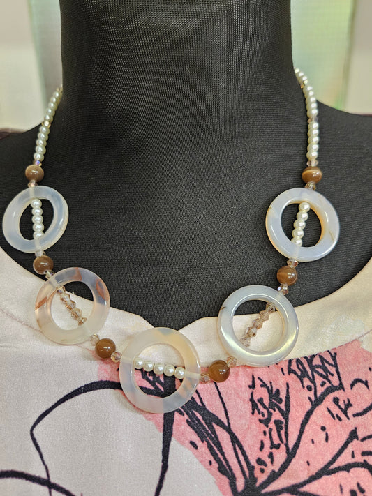 Circles necklace, handmade