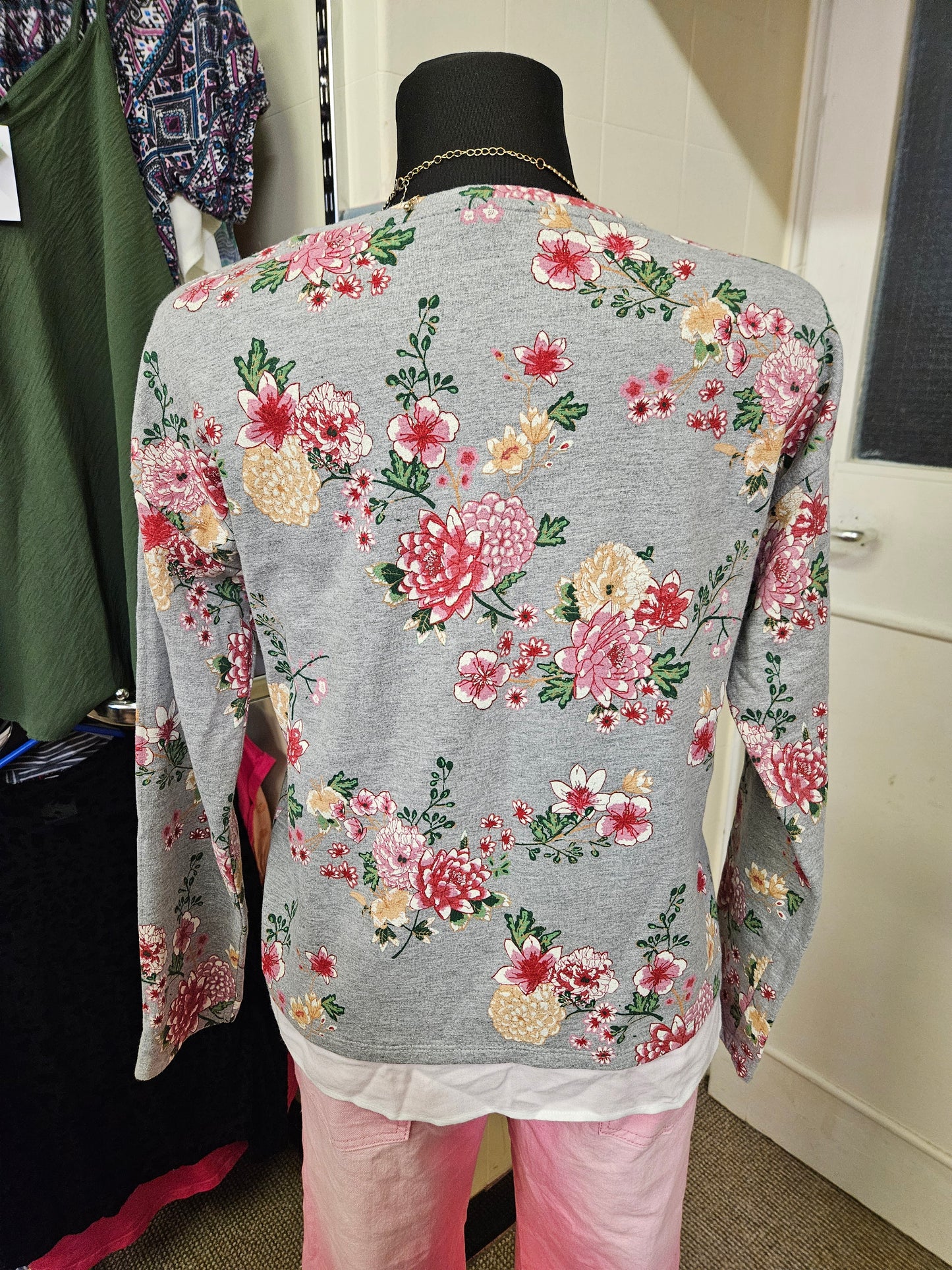 Springfield, flower print sweatshirt, size S