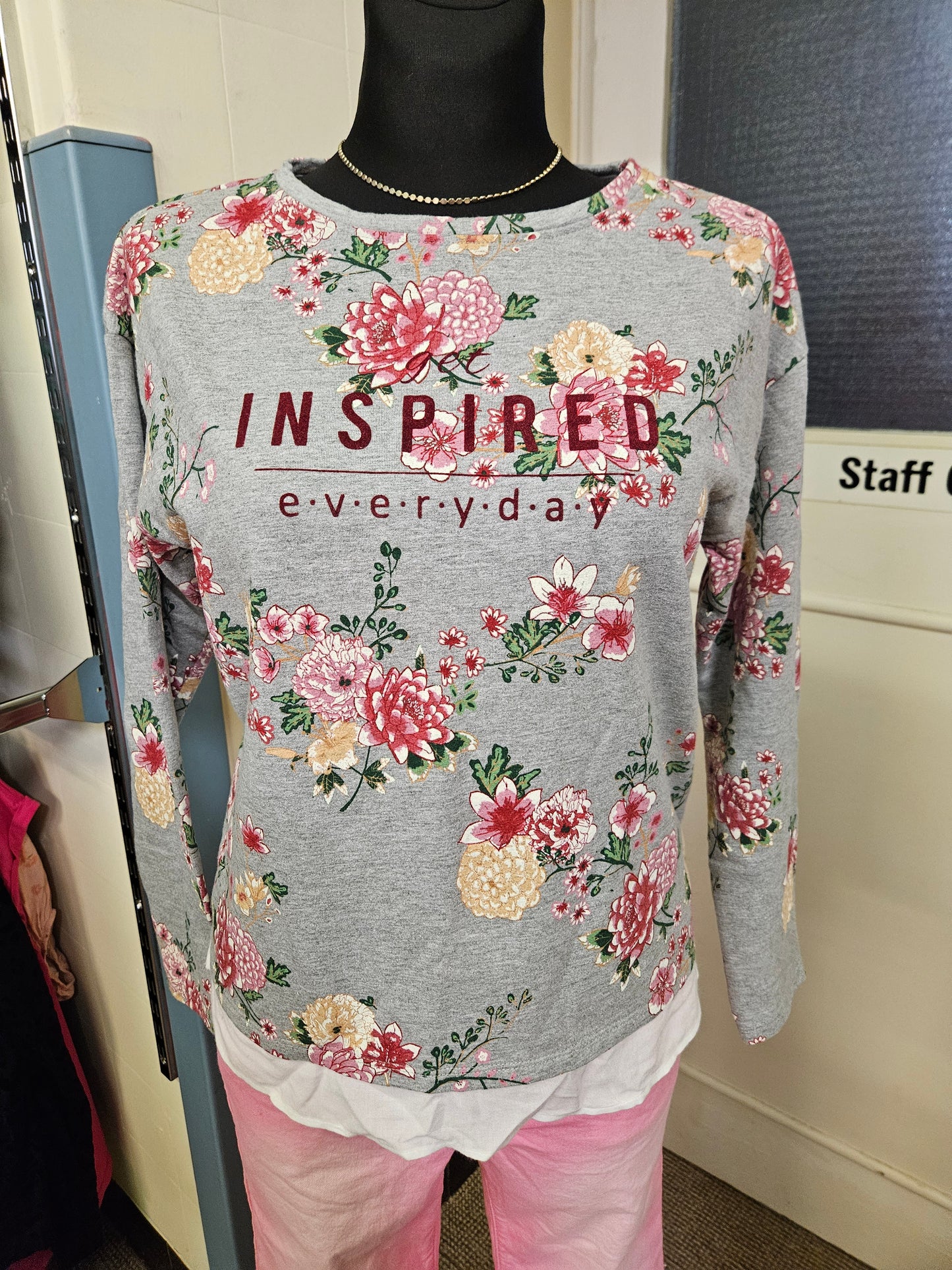 Springfield, flower print sweatshirt, size S