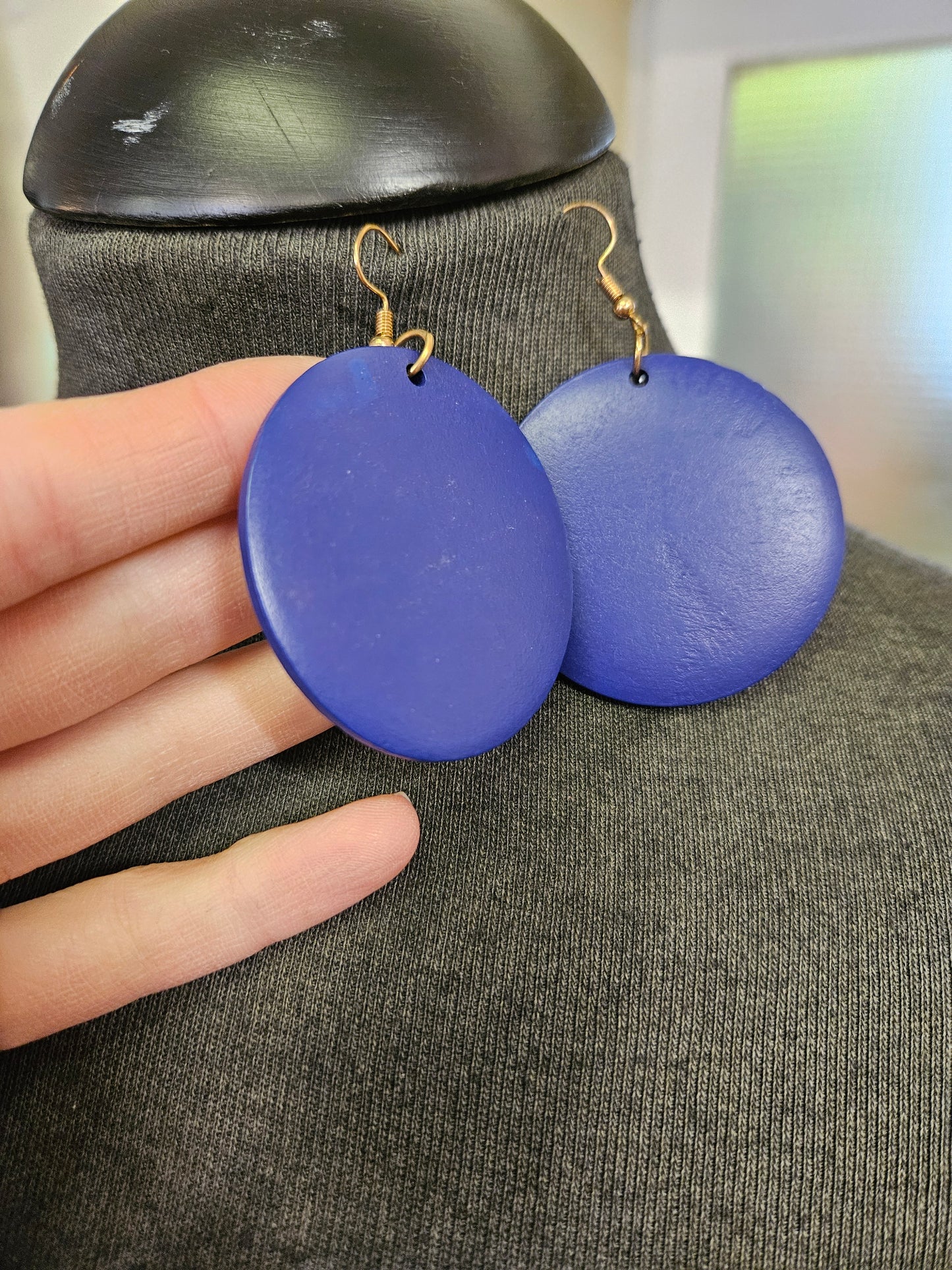 Circle, wooden earings