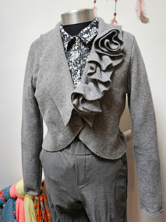 Per Una, 80% wool, grey cardigan, size M