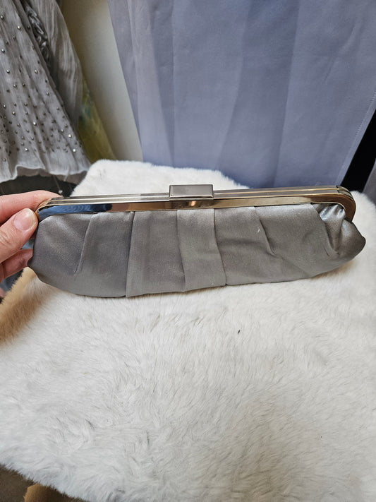 Accessorize, silver clutch bag