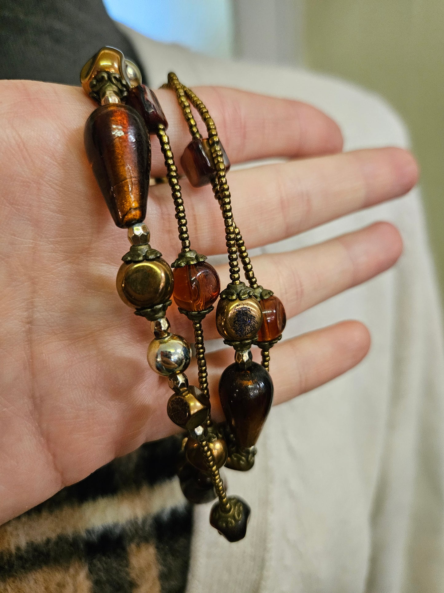 Brown beads