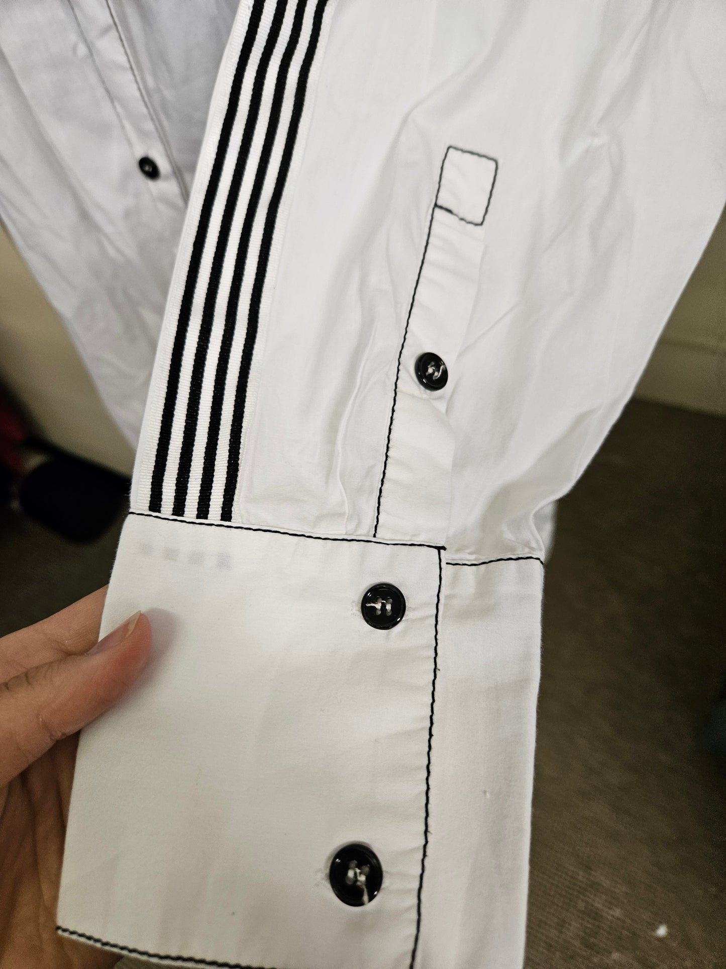 Zara, cotton shirt with stripes on the sleeves, size XXL (small fitting)